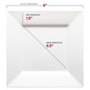 Smarty Had A Party 8" White Square Plastic Appetizer/ Salad Plates - 120 pcs - 3 of 4