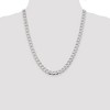 Black Bow Jewelry Mens 8mm Sterling Silver Hollow Flat Open Curb Chain Necklace - 3 of 4