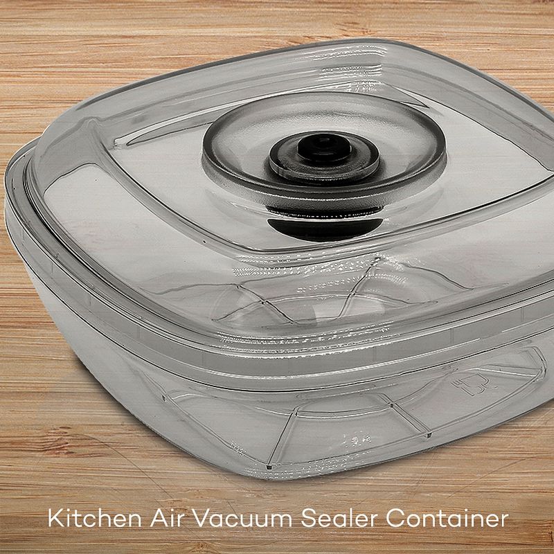 NutriChef Kitchen Air Vacuum Sealer Container - Air Sealing Food Canister Accessory (1+ Liter), 2 of 9