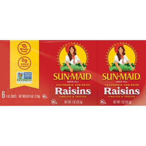 Sun-Maid California Sun-Dried Raisins - 1oz / 6ct - image 1 of 4