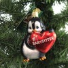 Old World Christmas 3.5 Inch Best Babysitter Ornament Penguin Heart Tree Ornaments - 3 of 3