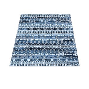 COZONY Modern Geometric Area Rug, Plush Faux Wool Machine Washable Non-Slip Carpet for Living Room and Bedroom - 1 of 4