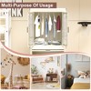 ORRD Portable Wardrobe with 4 Magnetic Doors & Hanging Rod, White Storage Closet Organizer with 10 Hangers, Baby Clothes Cabinet Dresser - 4 of 4