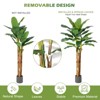 EcoSummer 7FT Artificial Banana Tree, Faux Banana Leaf Plant with Grey Planter, Fake Silk Tree for Indoor Outdoor Tropical Decor - 3 of 4