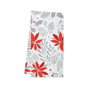 C&F Home Poinsettia Christmas Printed Kitchen Towel - 1 of 2