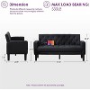 TYBOATLE Velvet Loveseat Sofa Set, 3-Piece Tufted Couch with 2 USB & Cup Holders, Small Space Furniture for Apartment, Office, Bedroom - 3 of 4