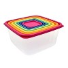 LunaLulinlk Plastic Rainbow Food Storage Set, Multi Color, 14 Count - 2 of 4