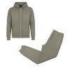 Galaxy By Harvic Men's Modern Fit Fleece-Lined Full-Zip Hoodie & Jogger 2-Piece Set - 3 of 4