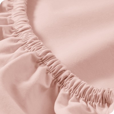 Luxurious Organic Cotton Percale Queen Sheet Set in Dusty Pink