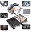 Carry On Luggage with USB Port and Cup Holder, 2-Piece Expandable Travel Set for Airplane Use, 20 Inch Tote Combo - Cuddlewood - 3 of 4