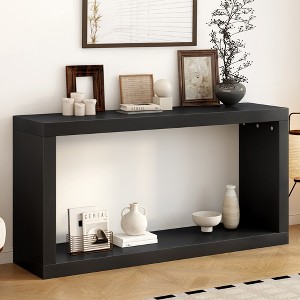 XIYUYEU Modern Console Table with Storage Shelf,Rectangular Minimalist Entrance Table,Foyer Tables for Hallway,Living Room - 1 of 4