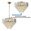 ALOADECOR  5 Lights 20" Modern Glam Antique Gold Crystal Tiered Flush Mount Luxury Ceiling Light  For Dining Room & Bedroom  & Entryway - 4 of 4