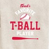 Boys' - Instant Message - Dad's Favorite T-Ball Player Graphic Long Sleeve Fleece Sweatshirt - 2 of 4