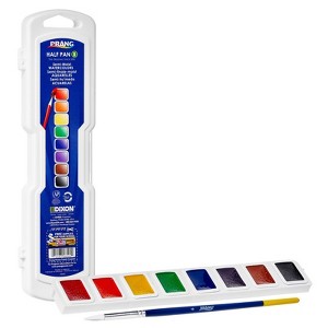 Prang Professional Watercolors, 8-Color Half Pan Set with Brush - 1 of 1