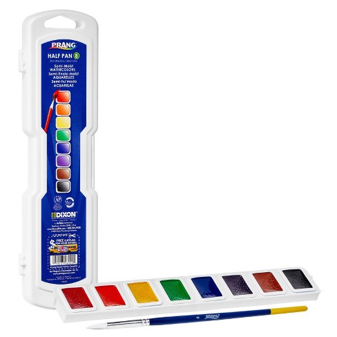 Prang Professional Watercolors, 8-Color Half Pan Set with Brush - image 1 of 1