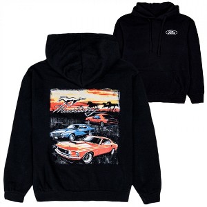 Mens Ford Mustang Models Front and Back Print Pull-Over Hoodie - 1 of 4