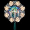 Northlight 7" Silver Wreath with Candles Christmas Tree Topper - Clear Lights - 2 of 4
