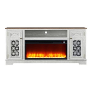 Festivo Farmhouse 70" TV Stand for TVs up to 80" with Fireplace - 1 of 4