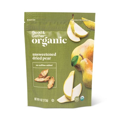 Organic Dried Unsweetened Pear Snacks - 4oz - Good & Gather™