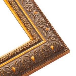 PosterPalooza | Square Museum Gold Picture Frame - UV Acrylic, Foam Board Backing, Hanging Hardware - 1 of 4