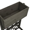 vidaXL Solid Firwood Garden Trellis Planter with Large Flower Box - Outdoor Use - Gray 17.7"x11.8"x29.1" - 4 of 4