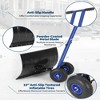 Heavy Duty Snow Shovel with Wheels, 5-Position Angle & Height Adjustable Handle, Sidewalk Yard Snow Plow, Driveway Snow Removal - 4 of 4