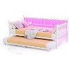 Metal Daybed with Trundle Twin Bed Frame with LED Lights, Charging Ports, Sofa Bed for Bedroom Living Room - 3 of 4