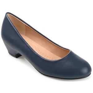 Journee Womens Saar Comfort Insole Round Toe Kitten Heel Pumps - 1 of 4
