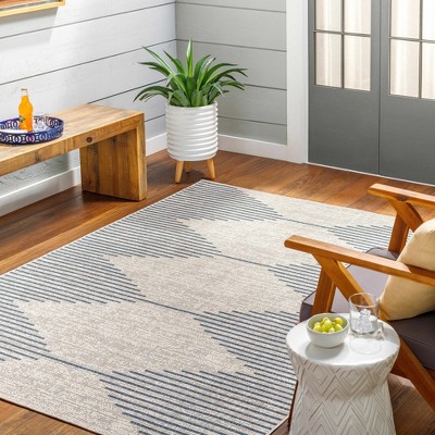 Hauteloom Stephan Blue & Gray Outdoor Rug