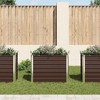 vidaXL Raised Garden Bed Brown Galvanized steel Large Durable - 3 of 4
