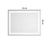 PAGED LED Bathroom Mirror with Front and Backlight, Wall Mounted Vanity Mirror with Aluminum Frame, Anti-Fog, Memory, 3 Colors - 3 of 4