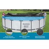 Bestway Round Pool Cover for Above Ground Pro Frame Pools with Drain Holes and Secure Tie-Down Ropes - 4 of 4