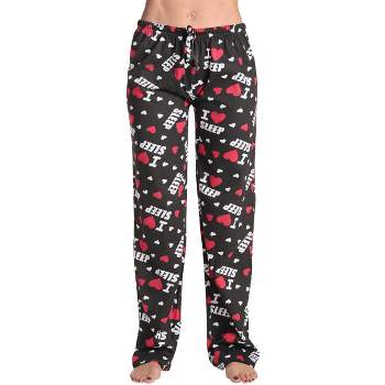Just Love Women's Fleece Pajama Pants - Soft and Cozy Sleepwear Lounge PJs  (Buffalo Plaid Fuchsia / Black, X-large) 