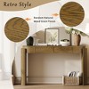 NicBex Modern Wood Grain Console Table with 2 Drawers & Fluted Legs,Oval Entryway Table Foyer Tables for Entryway,Hallway,Living Room - 4 of 4
