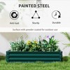 Aghana Digitals Green Galvanized Steel Raised Garden Bed, 4'x2'x1' Metal Planter Box with Drainage - 4 of 4