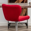 PAGED Modern Upholstered Bar Stools with Footrest, Adjustable Swivel Bar Chairs with Thick Foam Padded for Kitchen Island, Pub, Set of 2 - 4 of 4