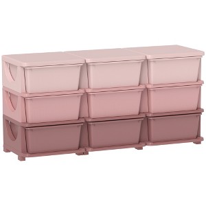Qaba Kids Storage Unit Dresser Tower with Drawers Chest Toy Organizer for Bedroom Nursery Kindergarten Living Room for Boys Girls - 1 of 4