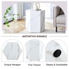 GlasFlength Coffee Tables, Modern Coffee Table with Complex Texture Patterns, Stylish and Durable Design for Living Room, Patio, White, 27"*27"*16.5" - 3 of 4