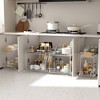 2-Tier Pull-Out Organizer under Cabinet Storage for Kitchen with Wooden Handle - 2 of 4