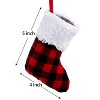 Joyfy 12 PCS 5" Mini Xmas Stockings - Festive Red & Black Plaid for Tree Decorations, Stocking Stuffers & Party Favors - 2 of 4