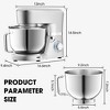 SUGIFT Stand Mixer, 6.5-QT 660W 6-Speed Tilt-Head Food Mixer, Kitchen Electric Mixer with Dough Hook, Wire Whip & Beater - 4 of 4
