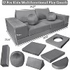 Modular Kids Play Couch 12PCs - Toddler Sectional Sofa with Soft Removable Covers, Space-Saving Playroom Furniture for Nap Time - Easy Assembly - 2 of 4