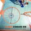 VEVOR Basketball Rim, Wall Door Mounted Basketball Hoop, Heavy Duty Q235 Basketball Flex Rim Goal Replacement with Net, Standard 18" - 3 of 4
