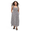 Women's Smocked Tie Strap Neutral Poppy Midi Dress - DVF for Target - 4 of 4