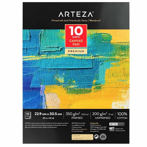 Arteza Stretched Canvas, Classic, White, 8x10, Blank Canvas Boards For  Painting- 12 Pack : Target