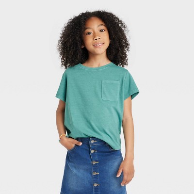 Girls' Short Sleeve Pocket T-Shirt - Cat & Jack™