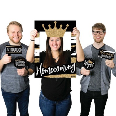 Big Dot of Happiness Hoco Dance - Homecoming Photo Booth Picture Frame and Props - Printed on Sturdy Material