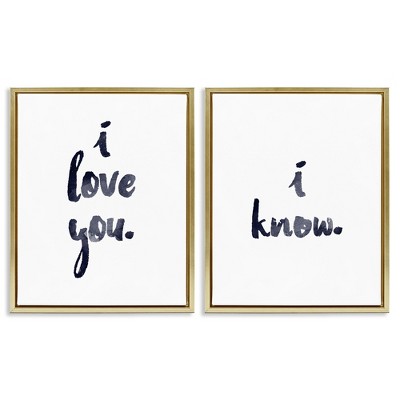Stupell Industries Glam I Love You Phrase, 31" x 25"