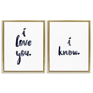 Stupell Industries Glam I Love You Phrase, 31" x 25" - 1 of 4