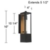 Possini Euro Design Berk Modern Outdoor Wall Light Fixture Textured Black 16" Clear Glass for Post Exterior Barn Deck House Porch Yard Posts Patio - 4 of 4